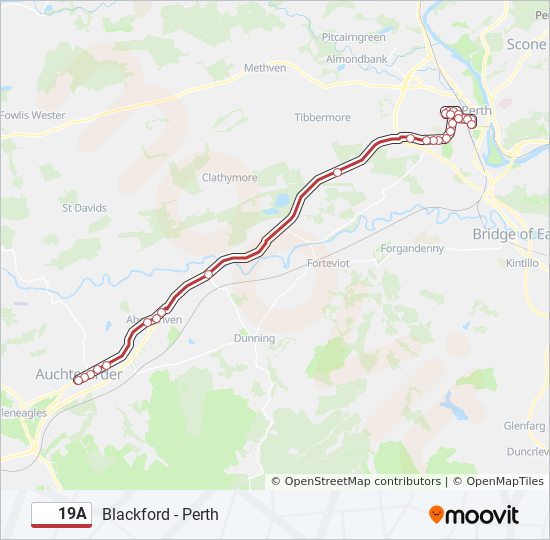 19a Route Schedules, Stops & Maps Auchterarder (Updated)