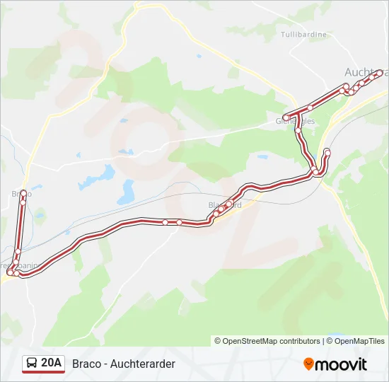 20A Bus Line Map