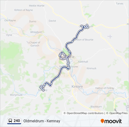 Bus 240 Route Map 240 Route: Schedules, Stops & Maps - Oldmeldrum (Updated)