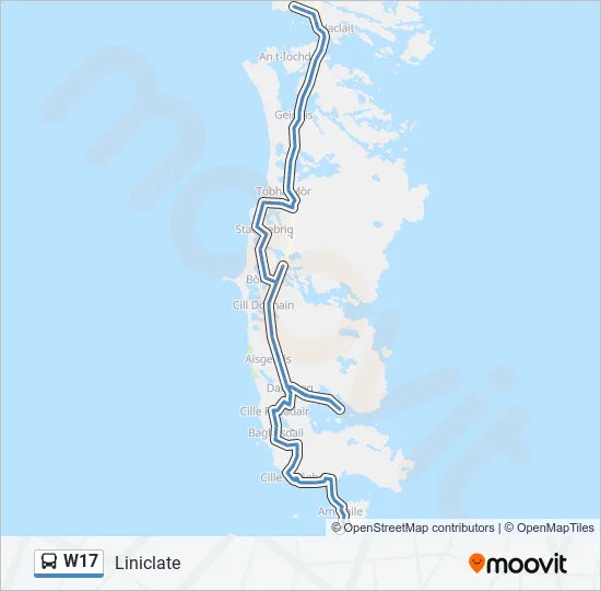W17 Bus Line Map