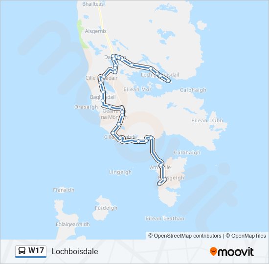 W17 Bus Line Map