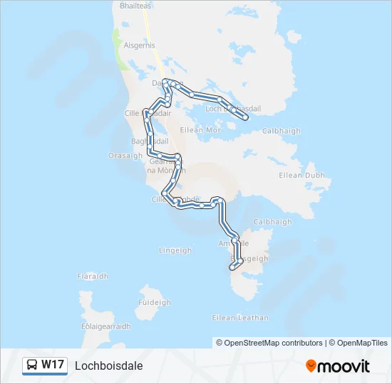 W17 Bus Line Map