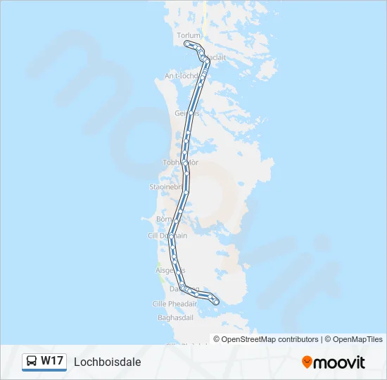 W17 Bus Line Map