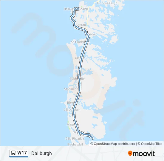 W17 Bus Line Map
