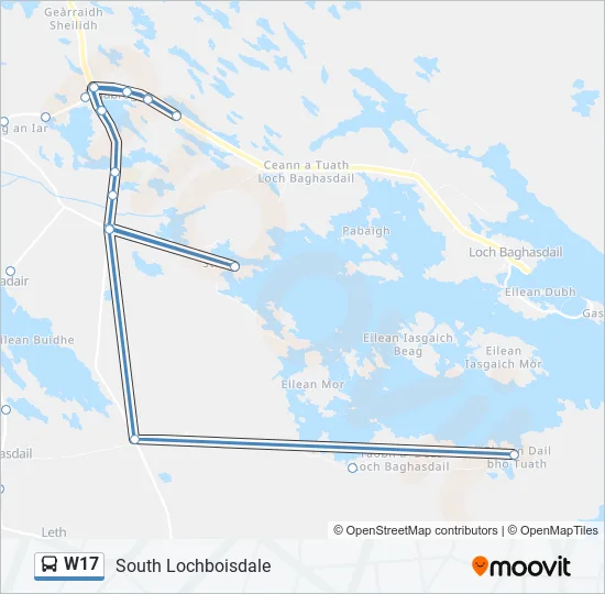 W17 Bus Line Map