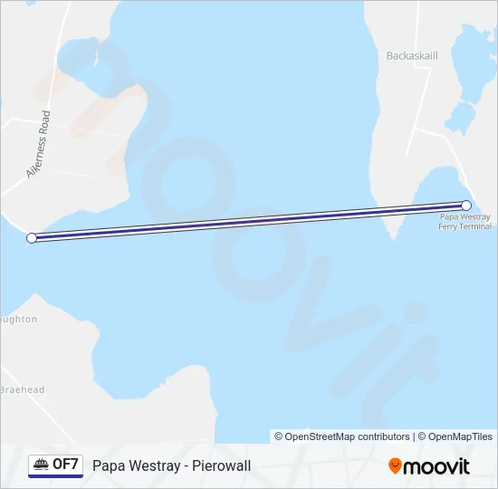 OF7 Ferry Line Map