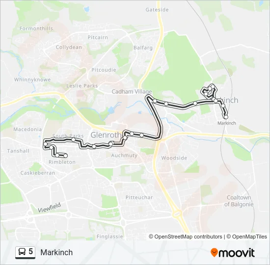 5 Bus Line Map