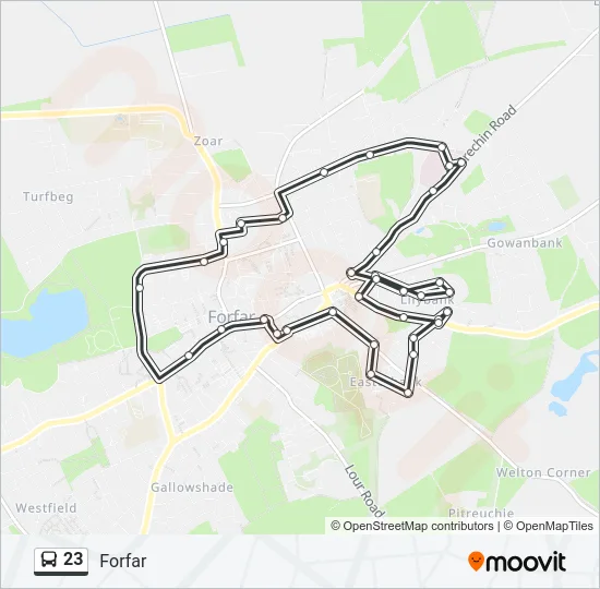 23 Bus Line Map
