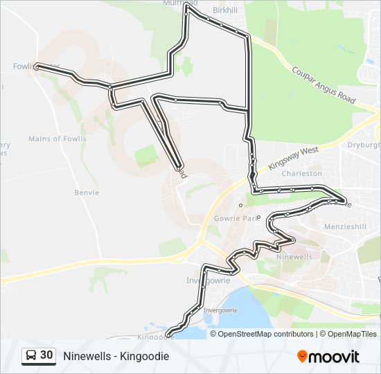 30 Bus Line Map