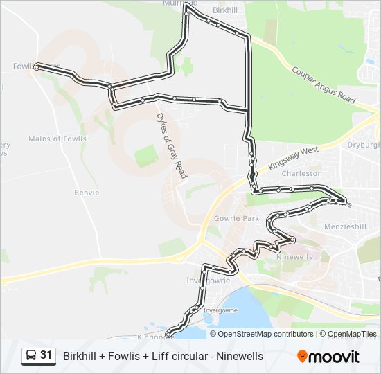 31 bus Line Map