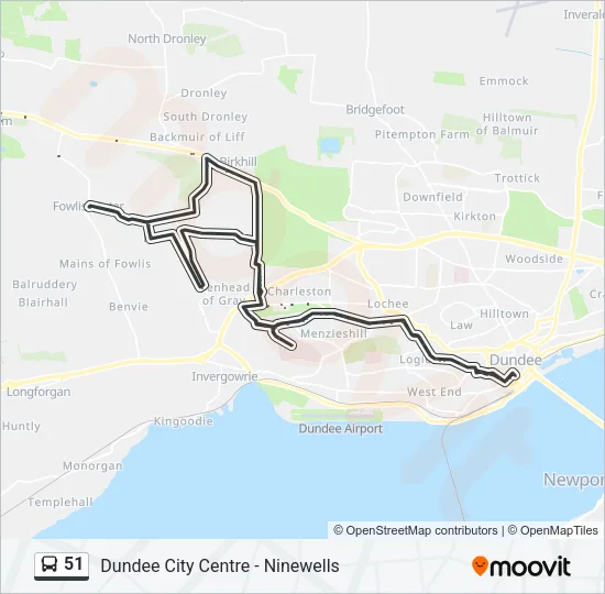 51 Bus Line Map
