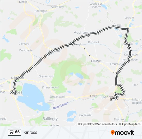66 Bus Line Map
