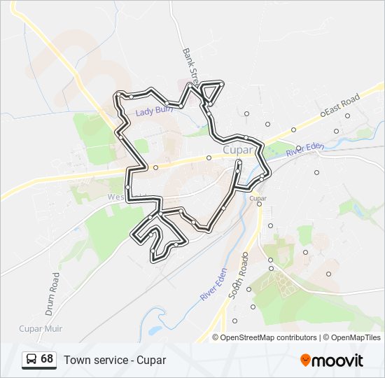 Bus 68 Route Map 68 Route: Schedules, Stops & Maps - Cupar (Updated)