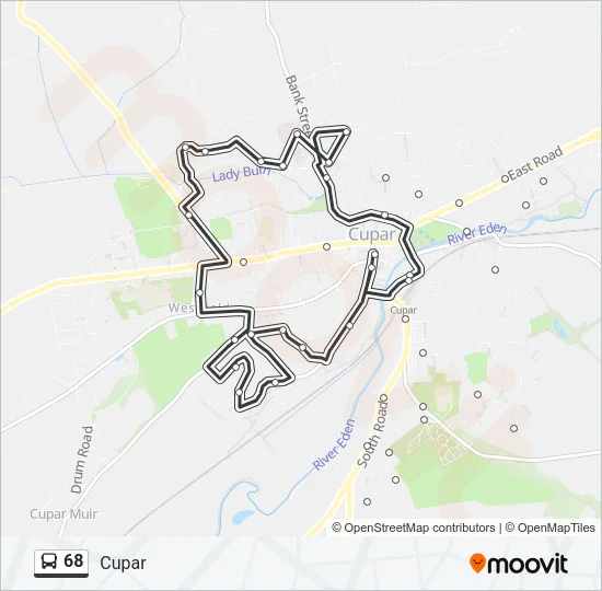 68 Bus Line Map