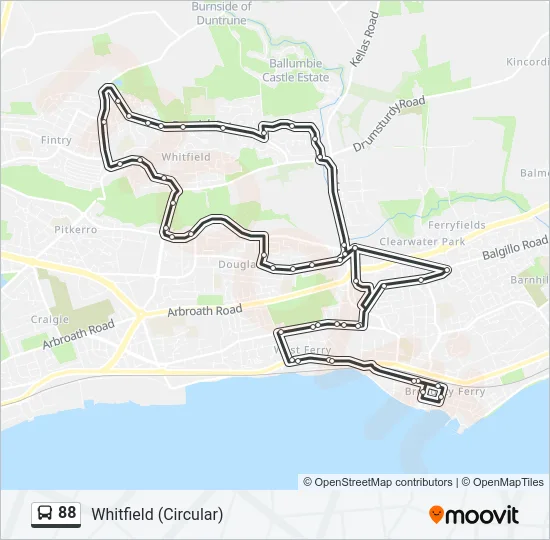 88 Bus Line Map