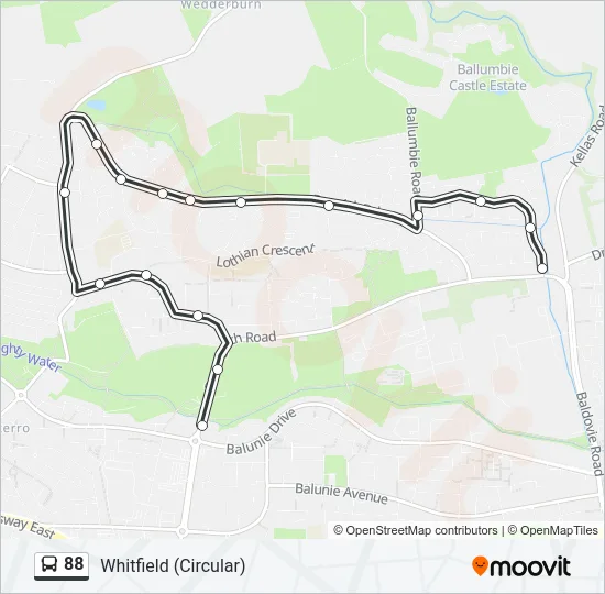 88 Bus Line Map