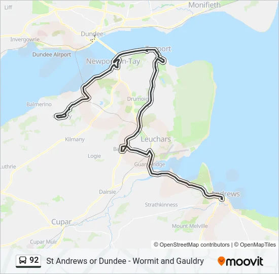 92 Bus Line Map