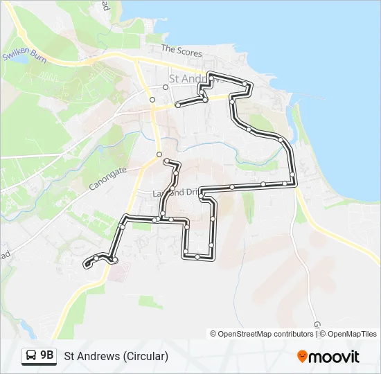 9B Bus Line Map