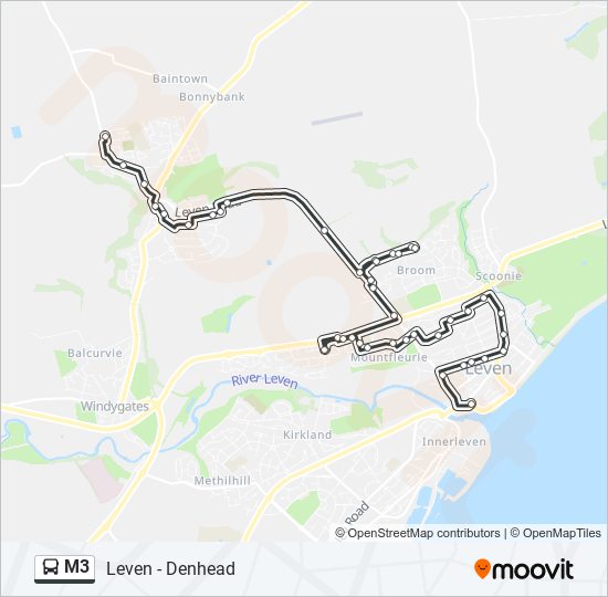m3 Route Schedules, Stops & Maps Leven (Updated)