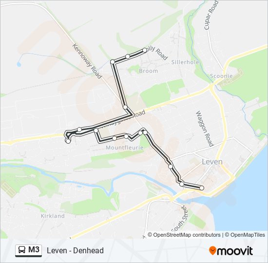 M3 bus Line Map