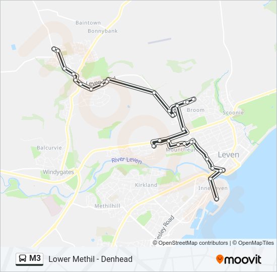 M3 bus Line Map