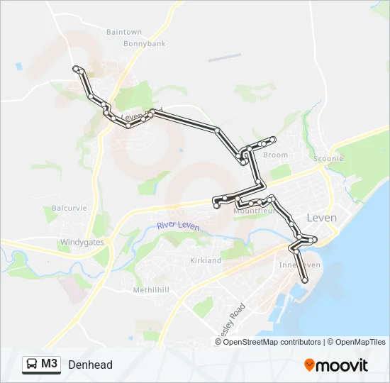 M3 Bus Line Map