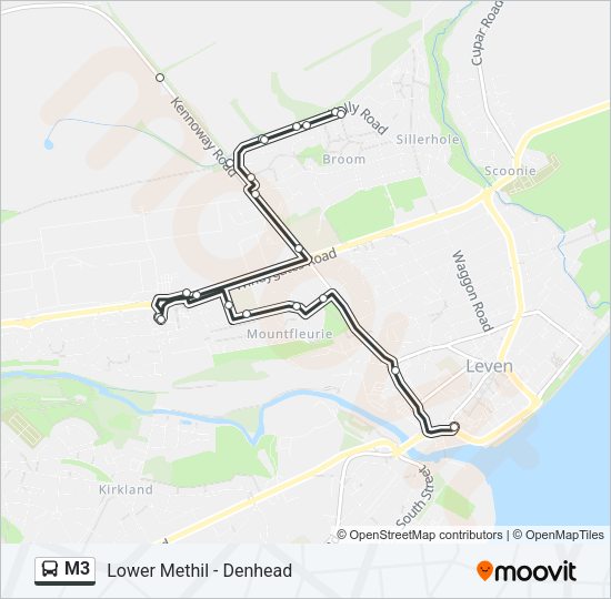 M3 Bus Line Map