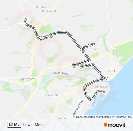 M3 Bus Line Map