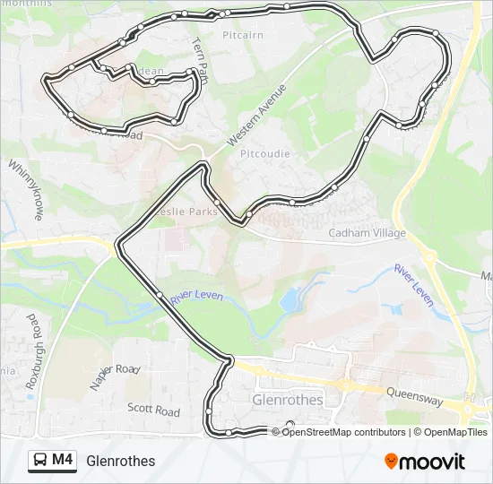 M4 Bus Line Map