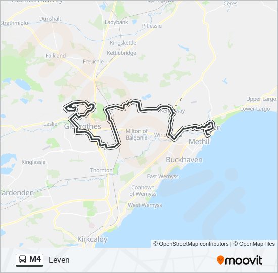 M4 bus Line Map