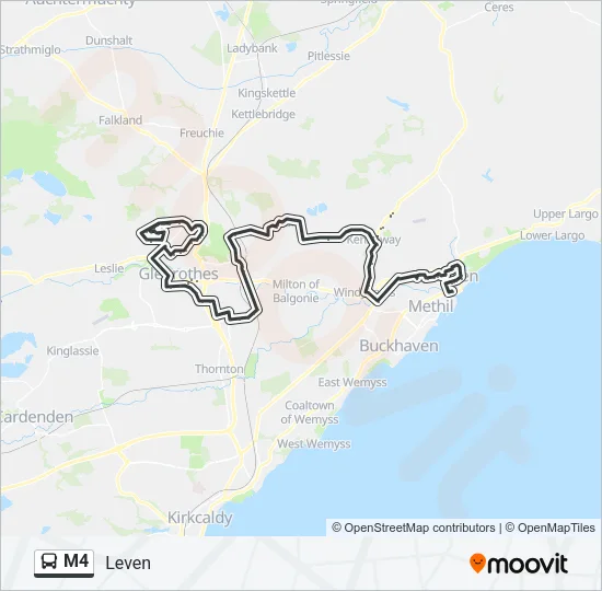 M4 Bus Line Map