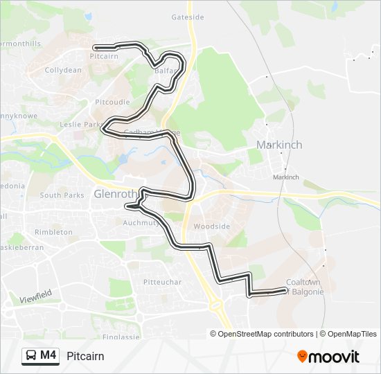 M4 Bus Route Map M4 Route: Schedules, Stops & Maps - Pitcairn (Updated)