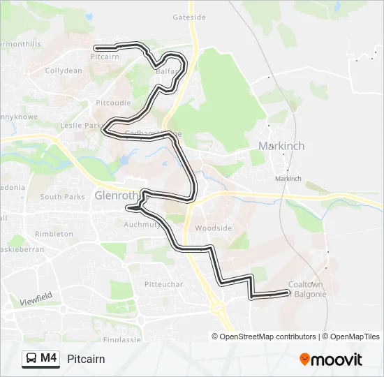 M4 Bus Line Map