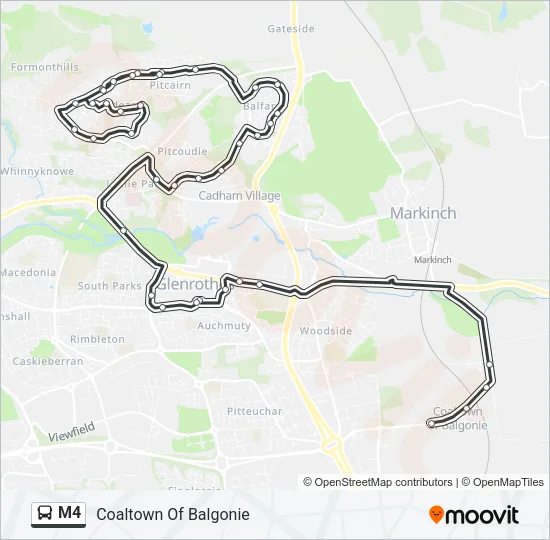 M4 Bus Line Map