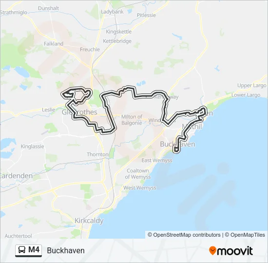 M4 Bus Line Map