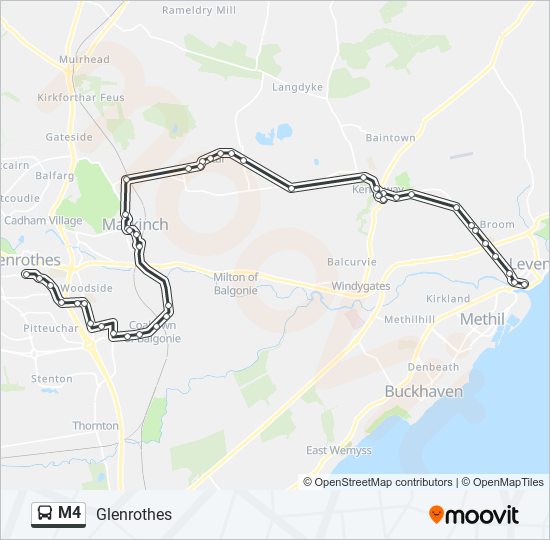 m4 Route: Schedules, Stops & Maps - Glenrothes (Updated)