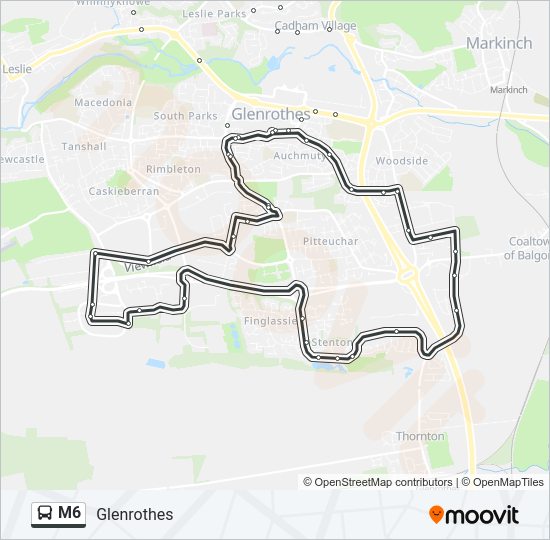 M6 bus Line Map