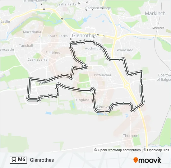 M6 Bus Line Map