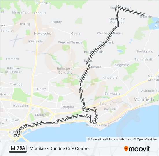 78A Bus Line Map