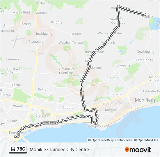 78C Bus Line Map