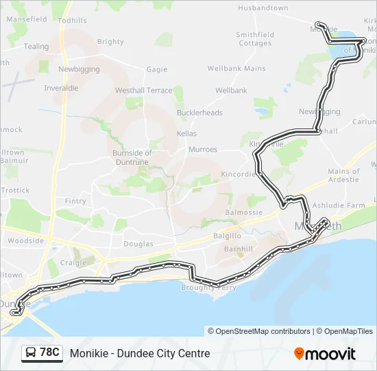 78C Bus Line Map