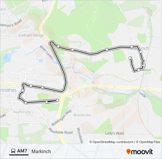 AM7 Bus Line Map