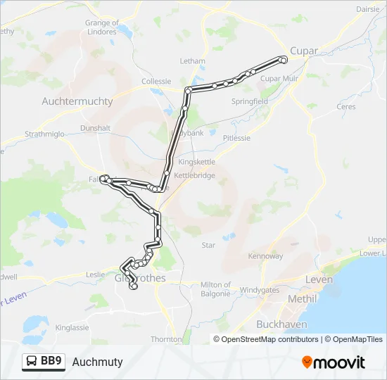 BB9 Bus Line Map