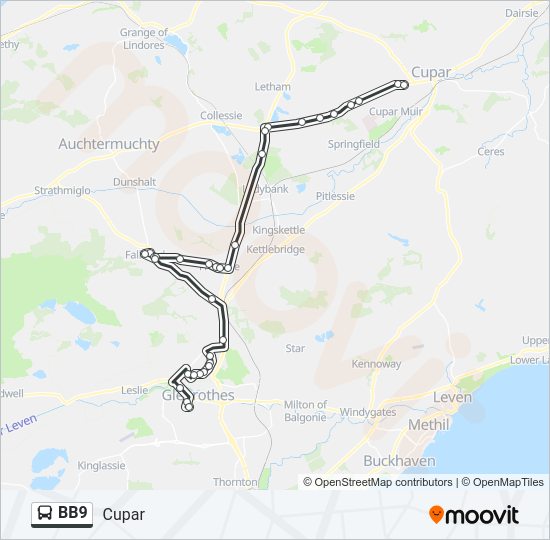 BB9 Bus Line Map
