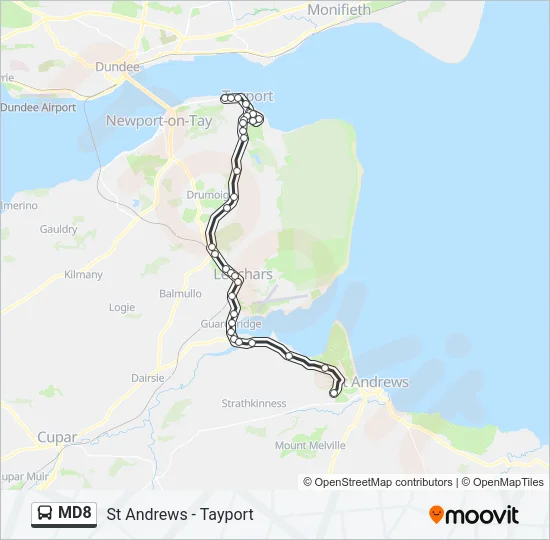 MD8 Bus Line Map