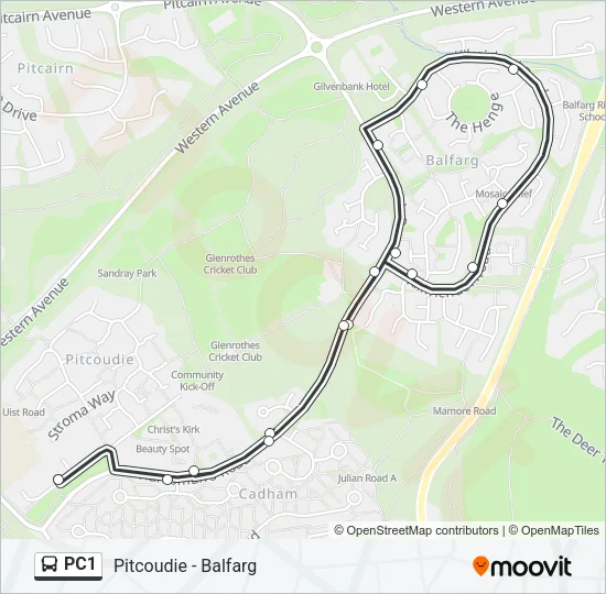 PC1 Bus Line Map