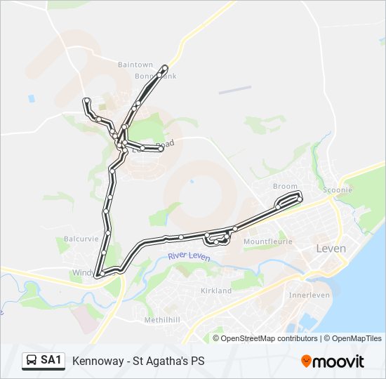 SA1 bus Line Map