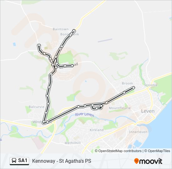 SA1 Bus Line Map