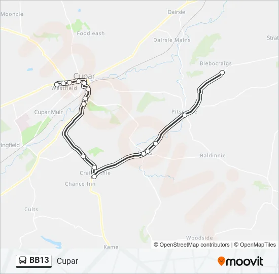BB13 Bus Line Map