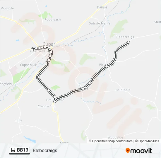 BB13 Bus Line Map